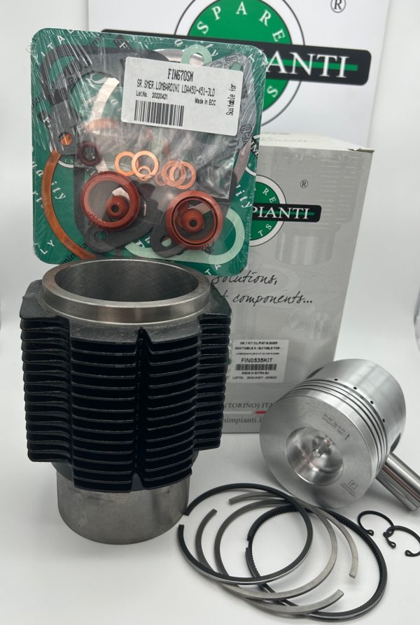 KIT CILINDRO + PISTON  + JUNTAS SUPERIORES ADAPTABLE A MOTOR LOMBARDINI (4898082) 3LD510